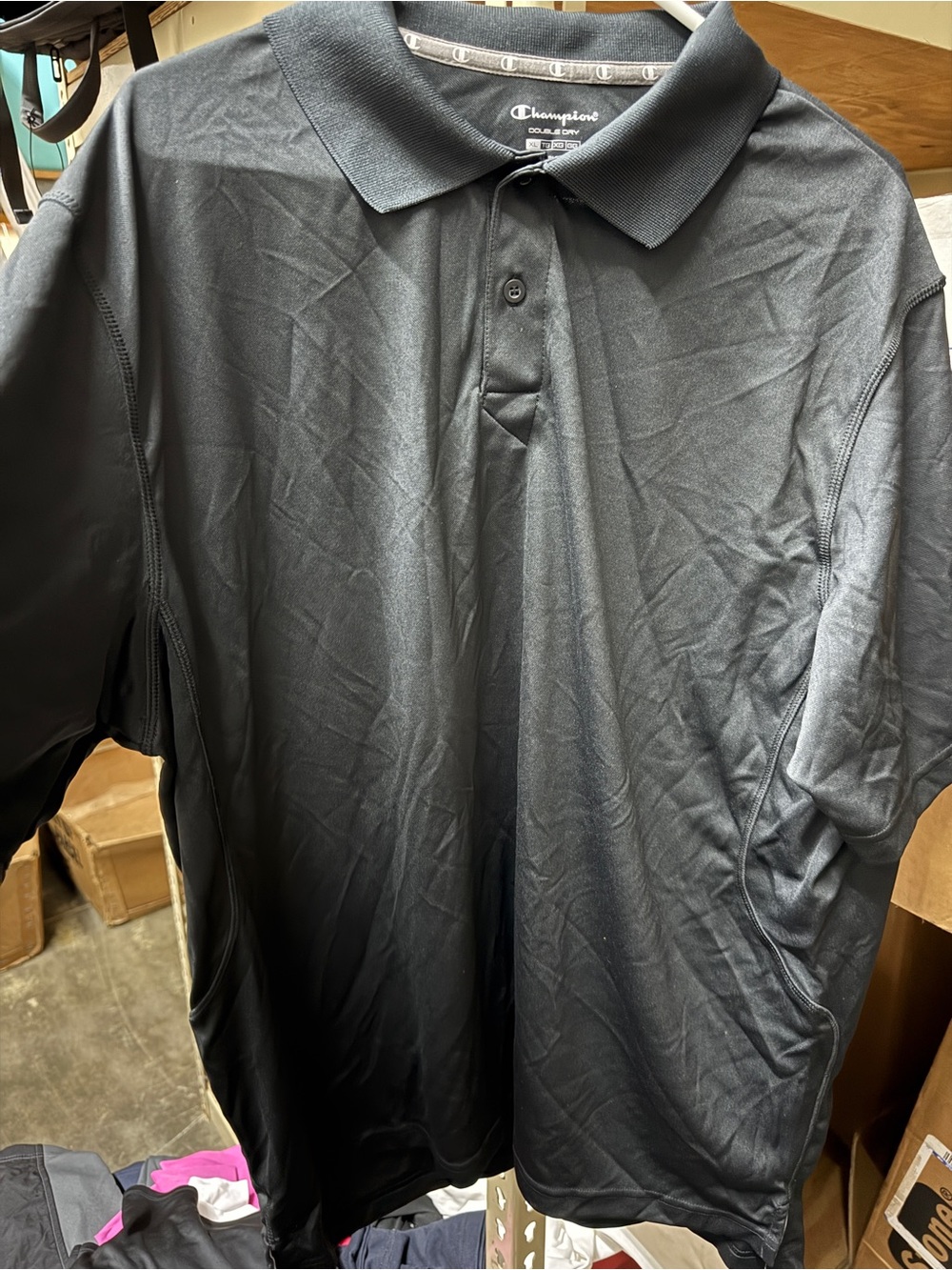 Champion Men’s Black Polo Performance Shirt
